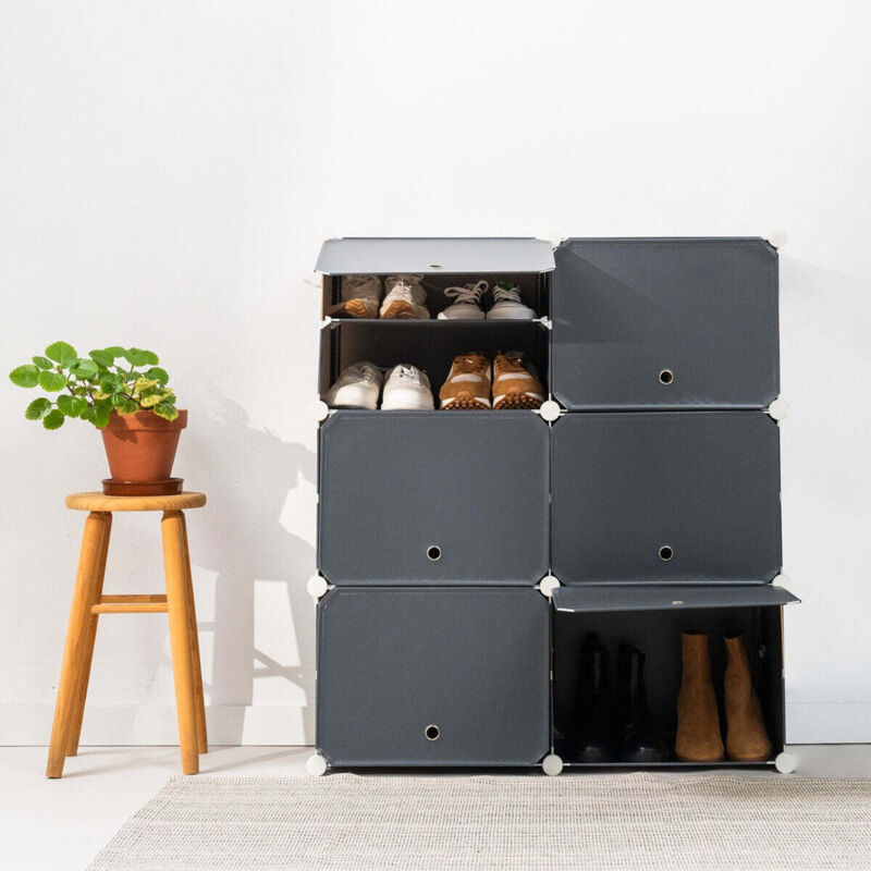 Innovagoods - Rangement Modulaire Portable pour Chaussures Gris