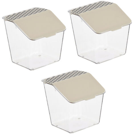 Rangement mural pour ail et oignons - 3 conteneurs alimentaires transparents élégants pour cuisine