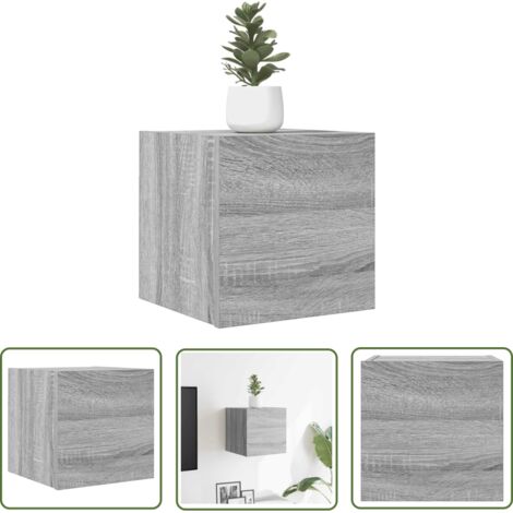 Rangement mural - vidaXL Meuble TV mural Sonoma gris 30,5x30x30 cm - Meuble TV