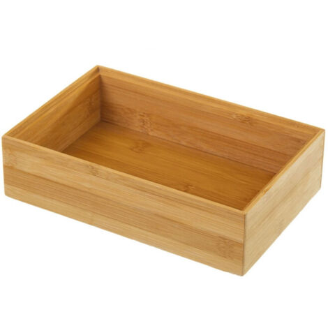 Rangement Organisateur Salle de Bain Bambou - 23x15x6.5cm