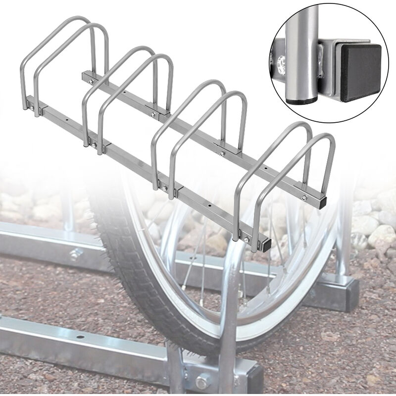 Rangement pour vélo Support pour bicyclettes Plusieurs supports pour 4 bicyclettes Supports pour bicyclettes peu encombrants Hengmei