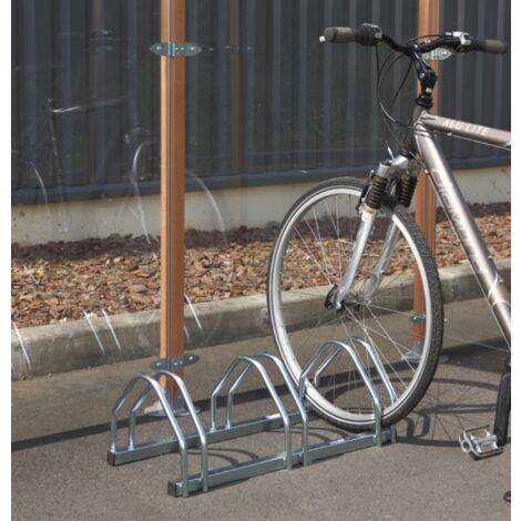 Rangement - Ràtelier 3 Vélos, Fixation Au SoL, Longueur 71cm, 1 niveau