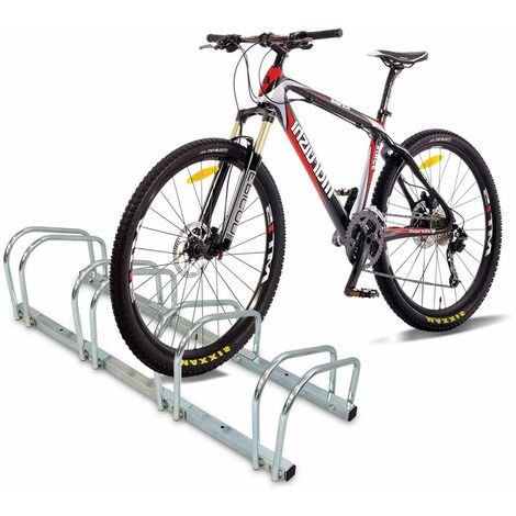Rangement, Ràtelier 4 Vélos, Fixation Sol, Longueur 96cm, 1 niveau
