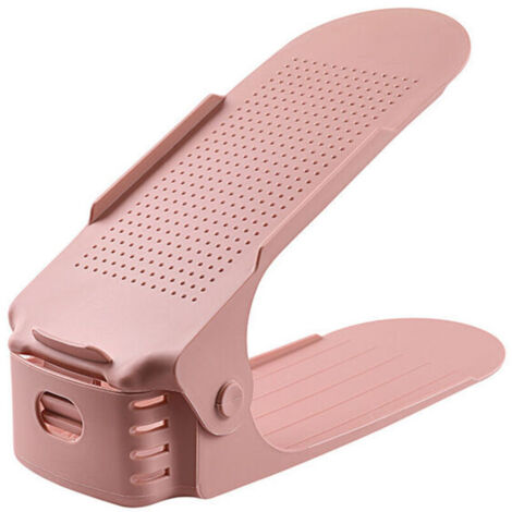 Rangement réglable double couche épaissie étagère à chaussures support de chaussures en couches maison dortoir étagère de rangement de chaussures armoire à chaussures support rose