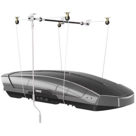 Rangement suspendu MultiLift 572 – Capacité 100kg – Fixations pour équipements de toit – Garage, surf, kayak – Thule