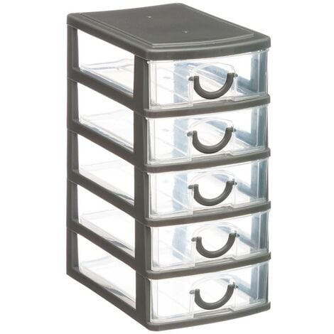 Rangement tour plastique 5 tiroirs petit modèle - 5five