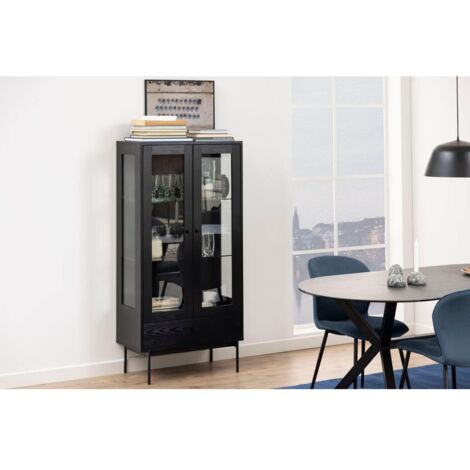 Rangement vitrine BOBOCHIC XS - Rangement vitrine 75cm PALMACO noir - Noir