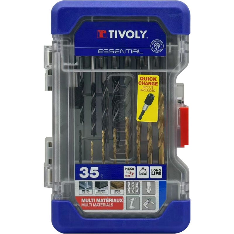 Tivoly - Mallette Ranger 35pcs Mixte Forets Hexa et Embouts