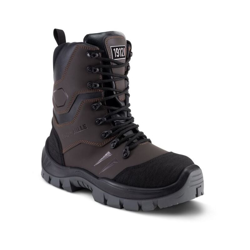 Rangers de sécurité marron rangers fusiongrip Gaston Mille construction btp S3L hi ci fo lg sr - ROMA3 39