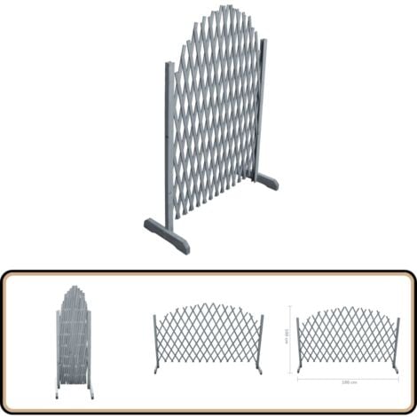 Rankgitter Massivholz Tanne 1,8x1 m Grau - Holz Rankgitter - Gartenzäune - Rankhilfe - Tanne - Grauer Zaun