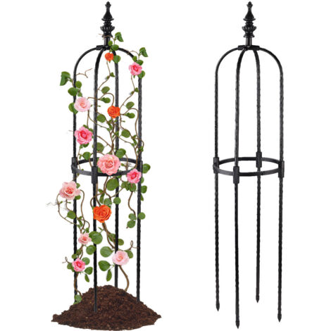 Rankgitter mit Vogelmotiv, Pflanzenständer, Durchmesser 20 cm, Höhe 150 cm, sonnenbeständig
