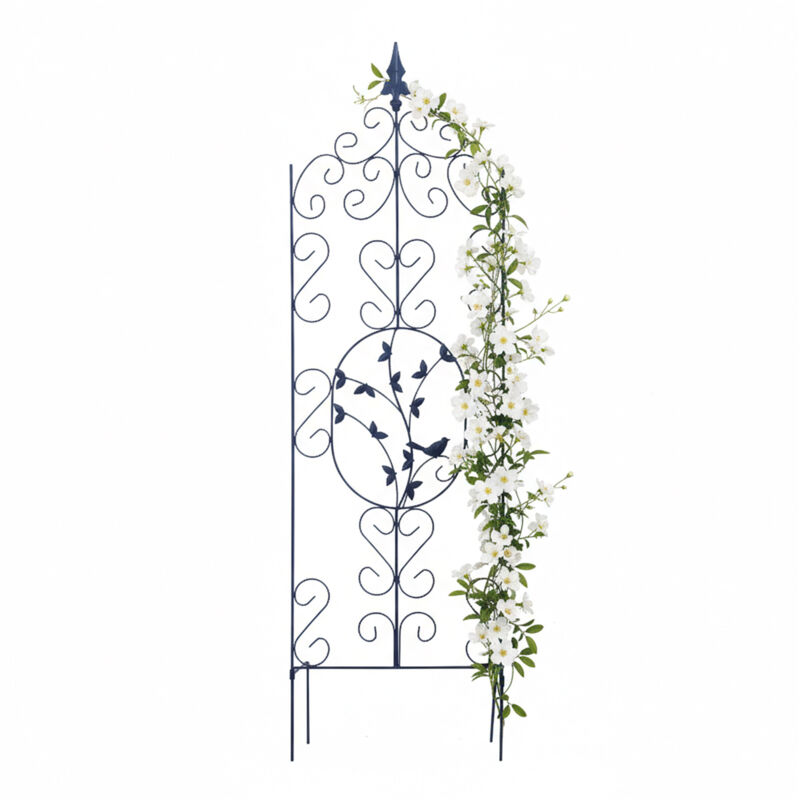 Relaxdays Rankhilfe, H X B, 116 X 35 Cm, Rankgitter Für Kletterpflanzen, Metall, Efeu, Rosen, Freistehend, Schwarz