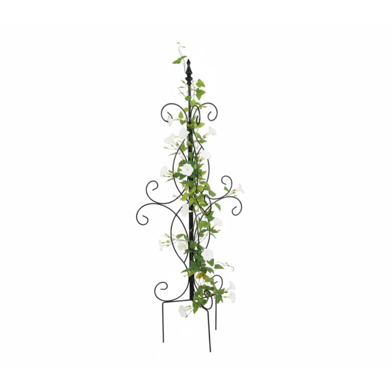 Relaxdays Rankhilfe, Hxbxt, 116 X 45 X 45 Cm, Rankgitter Für Kletterpflanzen, Metall, Garten, Freistehend, Schwarz