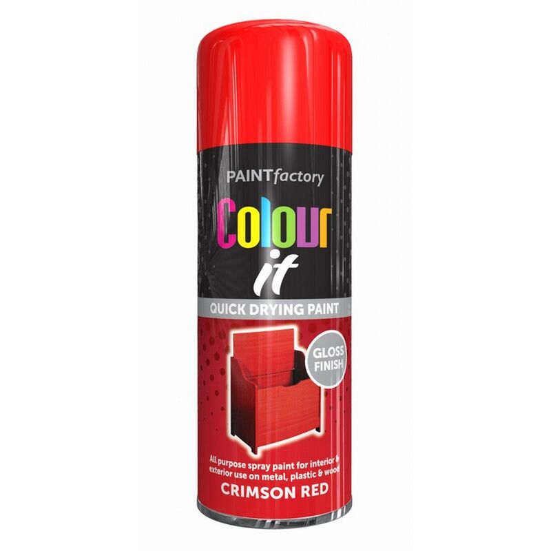 Paint Factory - 1742 Colour It Spray Paint Crimson Red Gloss 400ml