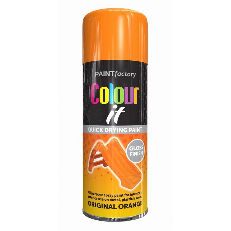 Paint Factory - 1745 Colour It Spray Paint Original Orange Gloss 400ml