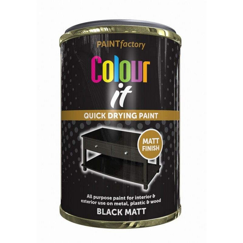 Paint Factory - 3066 Colour It Quick Dry Paint Black Matt 300ml