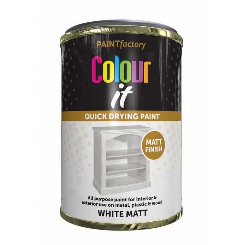 Paint Factory - 3068 Colour It Quick Dry Paint White Matt 300ml