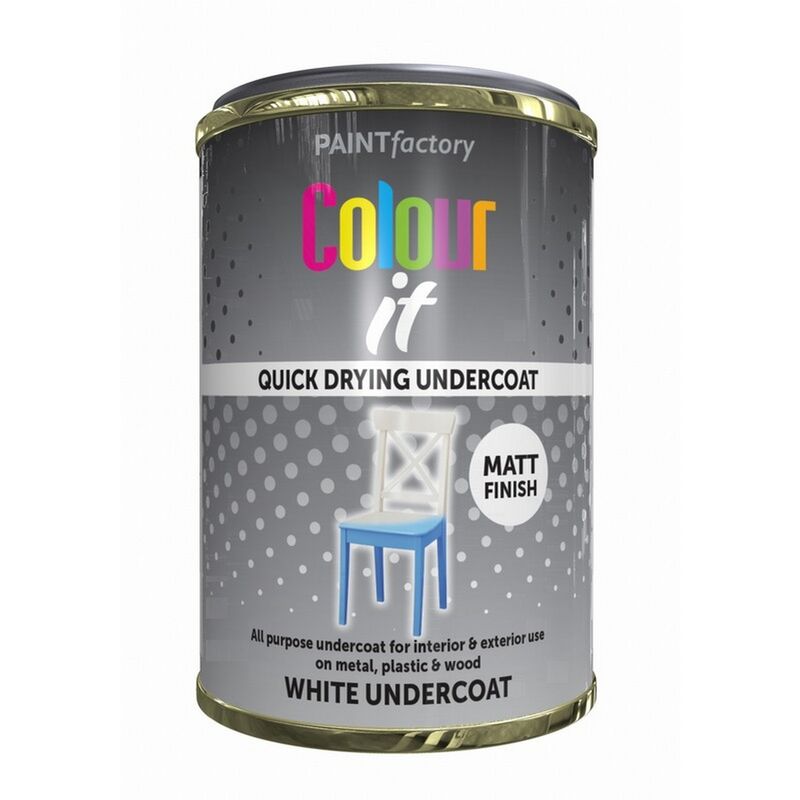 Paint Factory - 3071 Colour It Quick Dry White Undercoat Paint 300ml