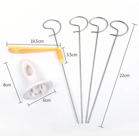 Râpe à pommes de terre manuelle en spirale - Cutter à torsades en acier inoxydable et plastique pour légumes - Outil DIY pour frites tourbillonnantes