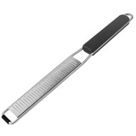 Râpe Fromage, Zesteur pour Agrumes Parmesan Gingembre Chocolat, Râpe Alimentaire en Acier Inoxydable, avec Couvercle de Protection et Brosse de Nettoyage, Argenté