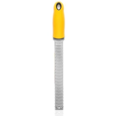 Râpe multi-usages - Inox - Chocolat dur - Ergonomique - Compatible lave-vaisselle - Jaune