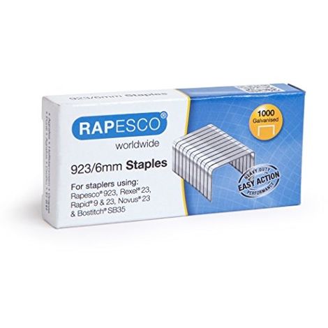 RAPESCO 1235 BOÎTE DE 1000 AGRAFES EN ACIER GALVANISÉ ARGENT
