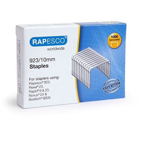 RAPESCO 1237 BOÎTE DE 1000 AGRAFES EN ACIER GALVANISÉ ARGENT