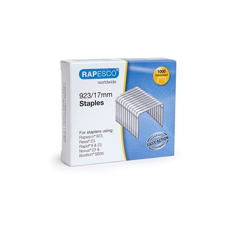Liderpapel - rapesco 1240 boîte de 1000 agrafes en acier galvanisé argent
