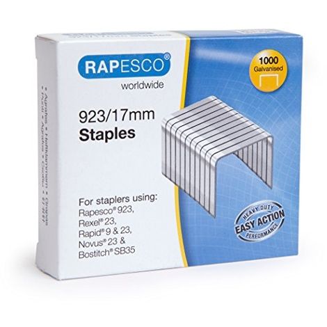 RAPESCO 1240 BOÎTE DE 1000 AGRAFES EN ACIER GALVANISÉ ARGENT