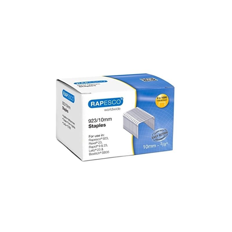 Rapesco - agrafes à pointe en acier galvanisées type 923 (type 23) 10MM (lot de 4000) S92310Z3