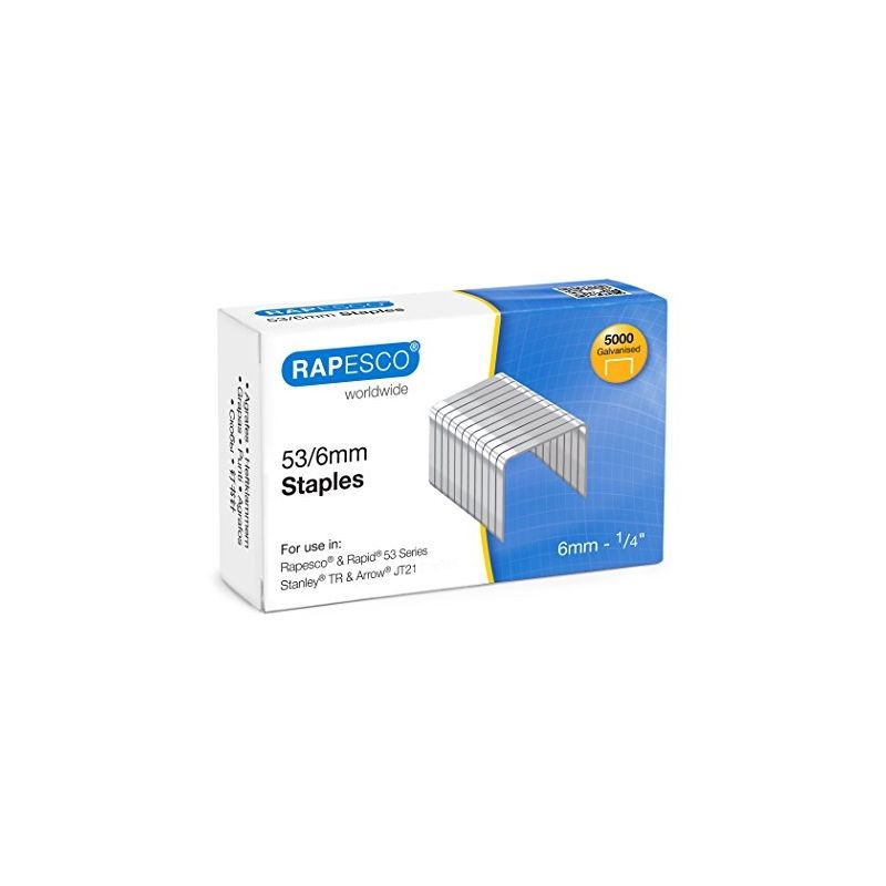 Agrafe 53/6 mm boîte de 5000 749 - Rapesco
