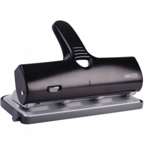 RAPESCO Doppellocher RAPESCO ALU-40 40 Bl. (80 g/m²) mit Anschlagschiene schwarz