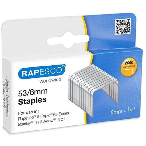 RAPESCO Heftklammer 751 53/6 verzinkt 2.000 St./Pack.