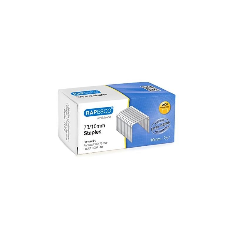 Rapesco - lot de 2000 agrafes galvanisées 73/10 mm argent 1260