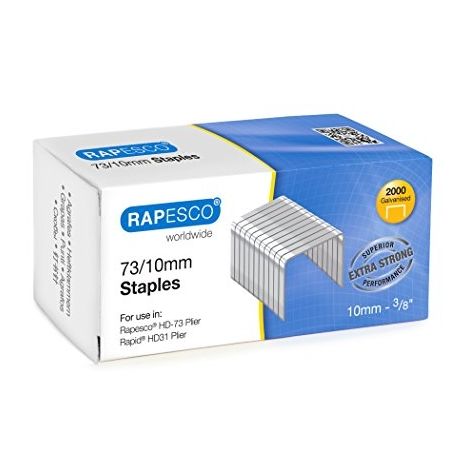 RAPESCO LOT DE 2000 AGRAFES GALVANISÉES 73/10 MM ARGENT 1260