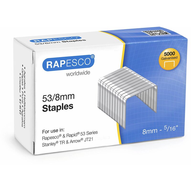 Staples 53/8mm Pk5000 - HT55541 - Rapesco