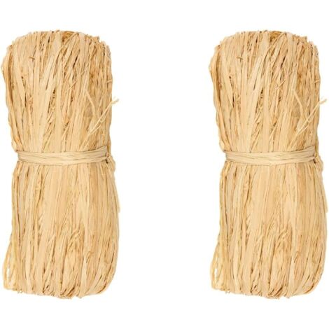 Raphia 100% Naturel 2 x 50g pour lier végétaux, Bricolage, Emballage Cadeaux, Décoration DIY