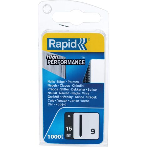 Rapid 40109538 9/15mm Headless Pins (Narrow Box 1000) RPD915NB