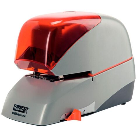 Rapid 5080E Agrafeuse électrique gris orange bureau