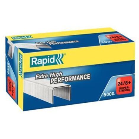 Rapid Agrafes 24/8+ super strong galvanisées boîte de 5000
