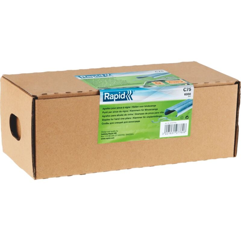 Rapid - Attaches vigne - C75 aluminuim - Boîte de 6000 attaches - (40107760)