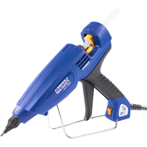 Rapid – Pistolet à colle industriel PRO EG380 – Débit 2200 g/h – Puissance 400 W – Temps de chauffe 1 min – Compatible Ø 12 mm
