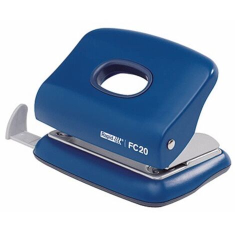 Rapid fc20 Bohrlocher - bis zu 20 Blatt - leichtes Entleeren - stanzt 5,5mm - Farbe blau