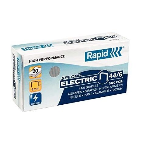 Rapid® - Grapas eléctricas 44/6 galvanizadas (5000 unidades)