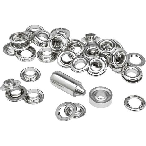 RAPID Grommets 12 x 23 mm (25) with Metal Anvil and Hammer