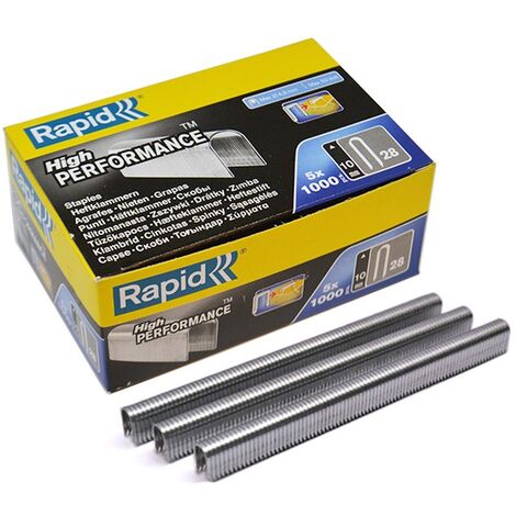 Rapid 24 (24/6) staples 1/4-inch leg, galv. 5,000 per box.