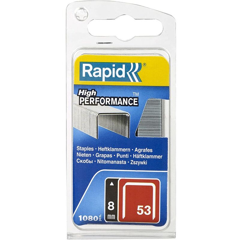 RAPID High Performance Staples, No.53, Leg Length 8 mm, 40109503 - 1080 Pieces