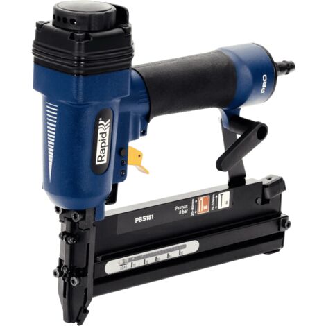 Rapid – Agrafeuse-cloueuse pneumatique 20-40mm – Pression max 6.3 bars – Échappement d'air orientable 360° – Pour ébénisterie et menuiserie - PBS151