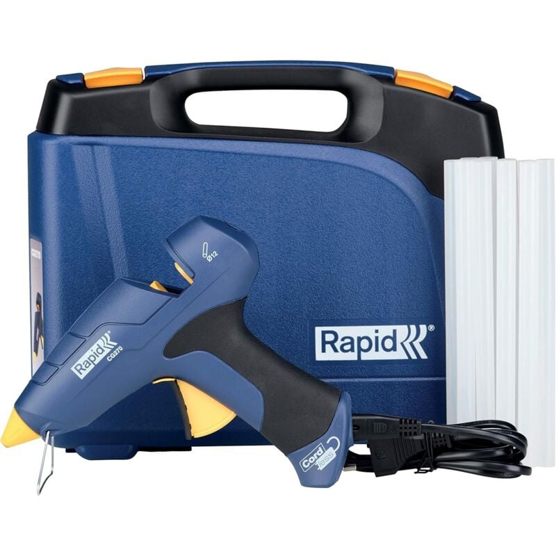 CG270 - Pistolet à colle cordon amovible pour colle Ø12mm - Coffret complet + colle 10 sticks - (5001445) - Rapid