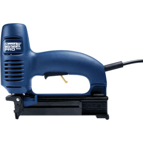 Rapid – Agrafeuse électrique PRO R606 – Capacité 90 agrafes – Agrafes n°606 de 12 à 25 mm – Force d'impact réglable – Pour bois dur et tendre